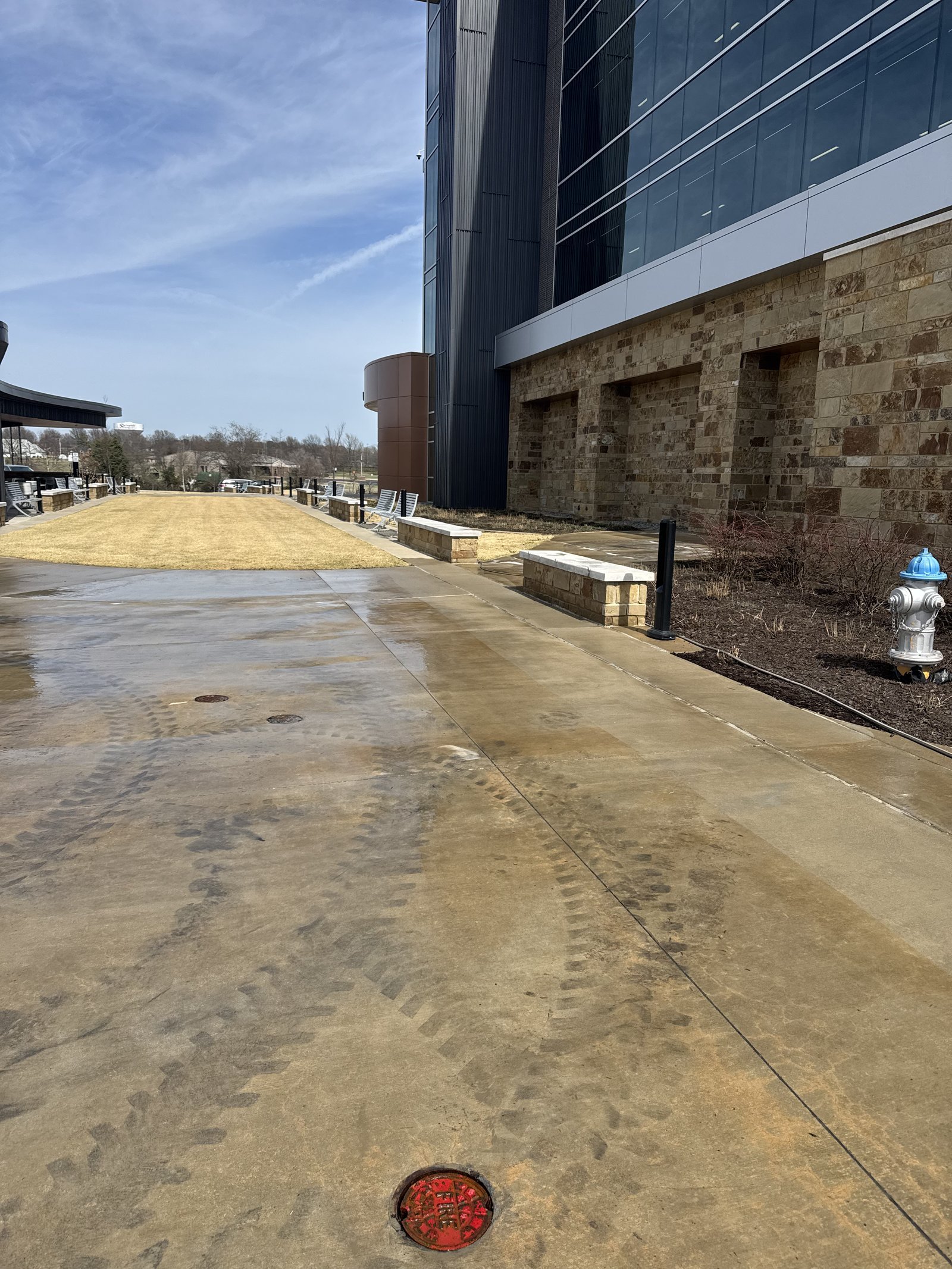 Dirty concrete before