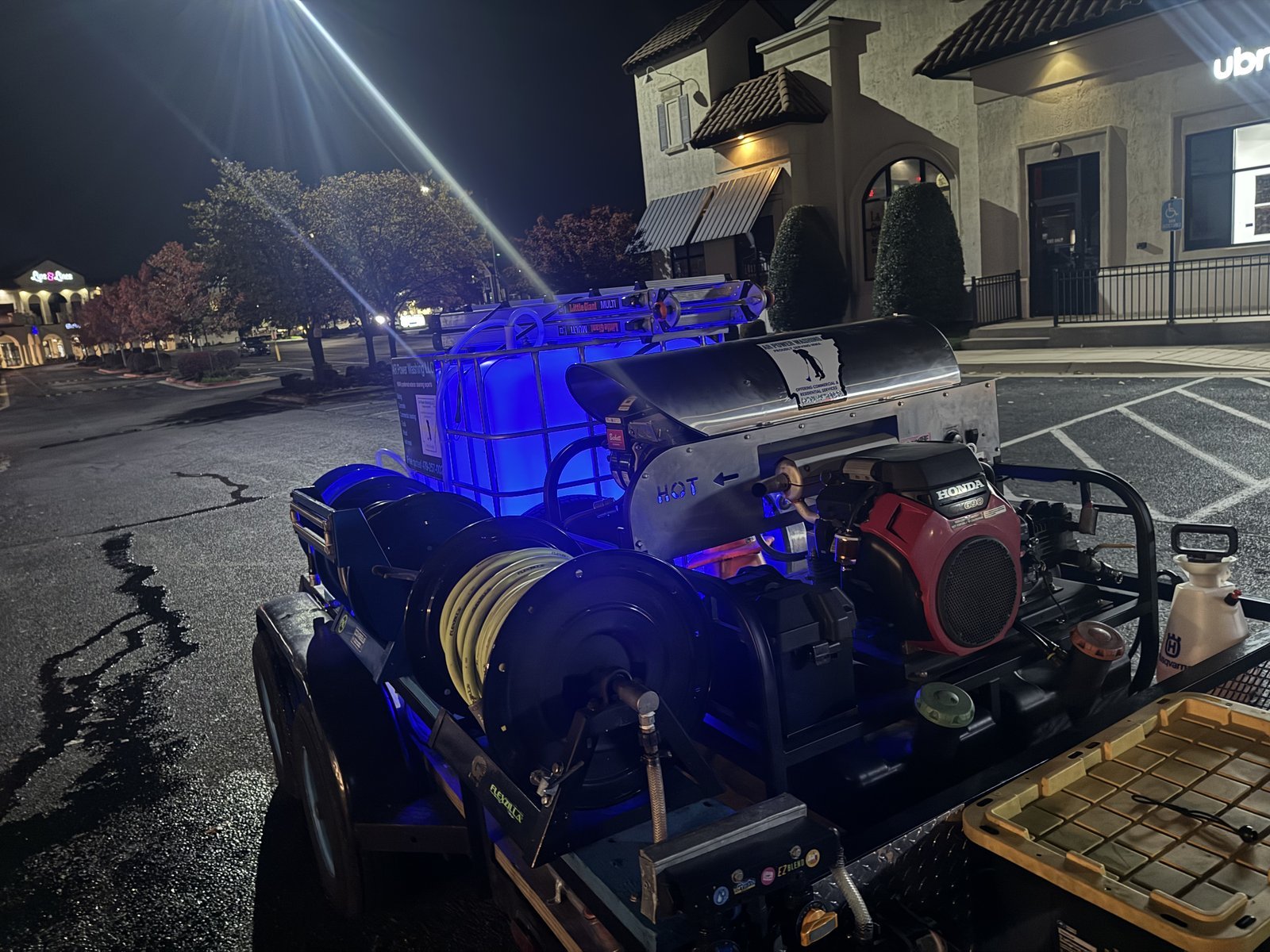 Commercial-grade pressure washing equipment
